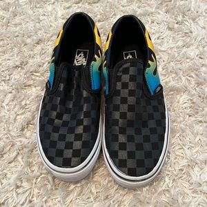 Flame slip on vans